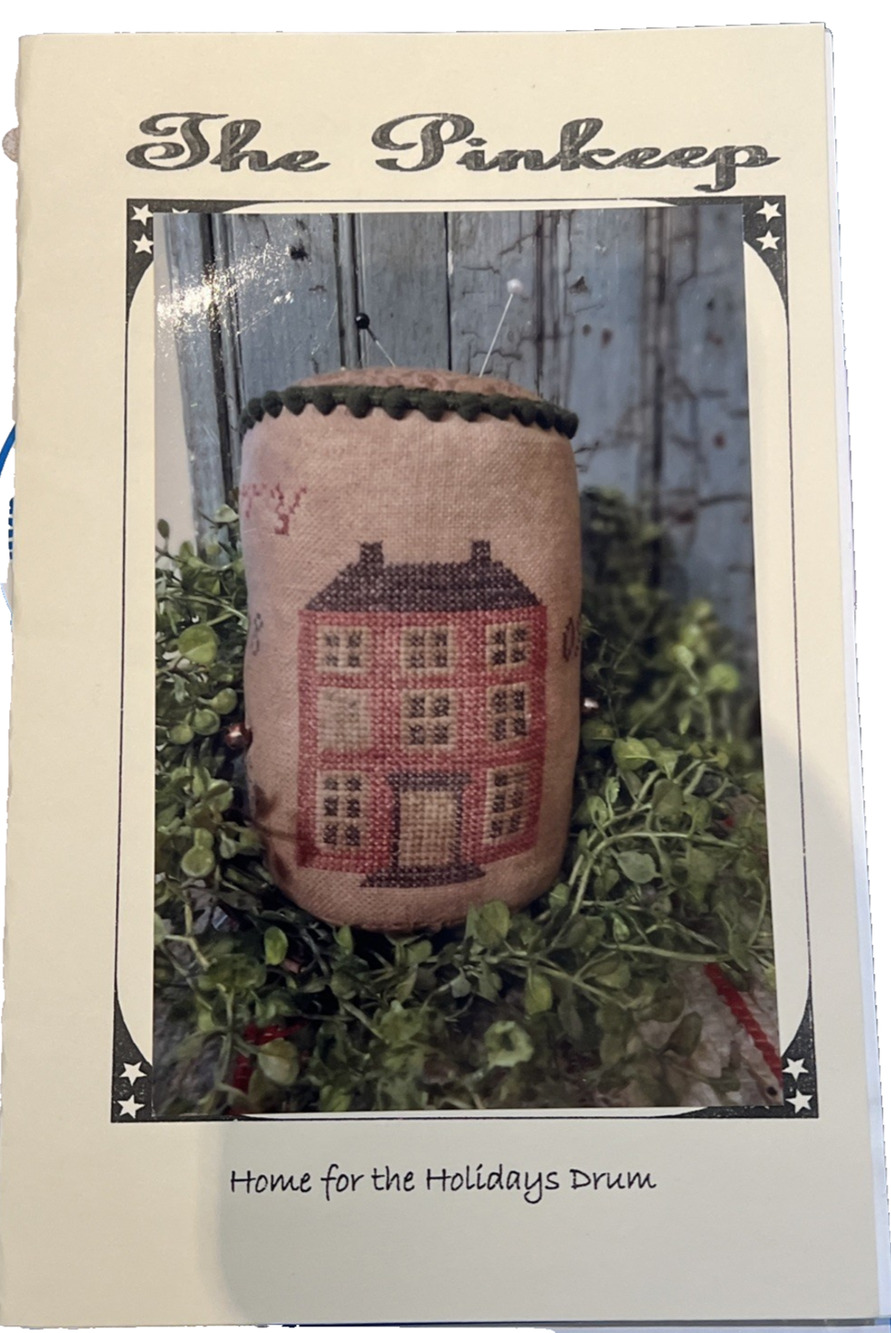 New Linda Thraen Home For The Holidays PINKEEP DRUM Cross Stitch Pattern Chart